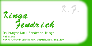 kinga fendrich business card